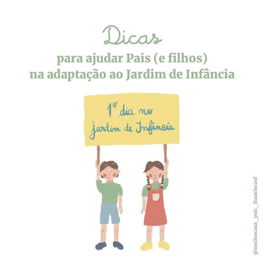 Dicas para ajudar Pais (e filhos) na adaptação ao Jardim de Infância